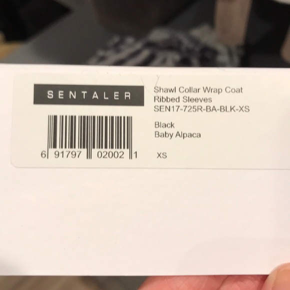 SENTALER baby alpaca black coat, size XS, EUC - Picture 4 of 9